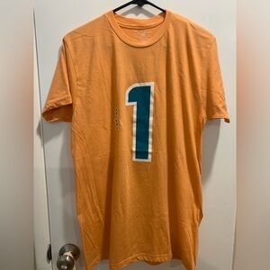 Miami Dolphins Tshirt Tua NFL football. Wright and Ditson brand Sz Medium women
